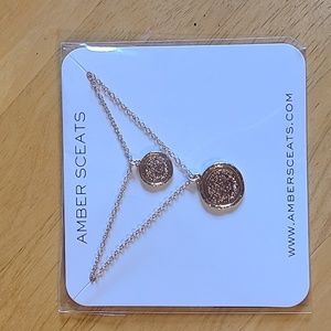 Never worn layered gold necklace